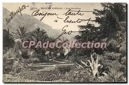 Cartes postales Monte Carlo Les Jardins