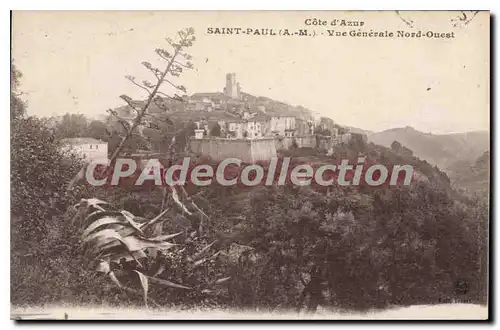 Cartes postales Cote d'Azur Saint Paul Vue generale Nord Ouest