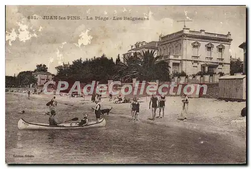 Ansichtskarte AK Juan les Pins La Plage Les Baigneurs