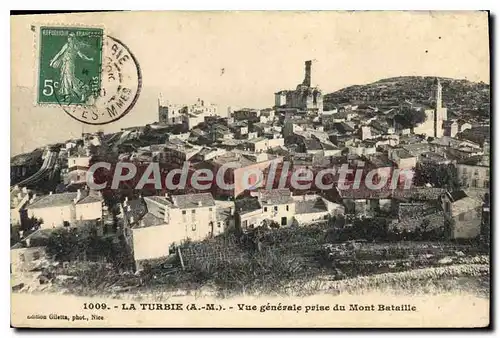 Cartes postales La Turbie A M vue generale prise du Mont Bataille