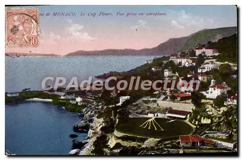 Cartes postales Environs de Monaco le Cap Fleuri Vue Prise en aeroplane