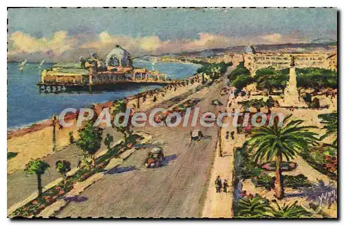 Cartes postales Cote d'Azur Nice Alpes Maritimes promenade des Anglais Jardins Albert I palais de la Jetee