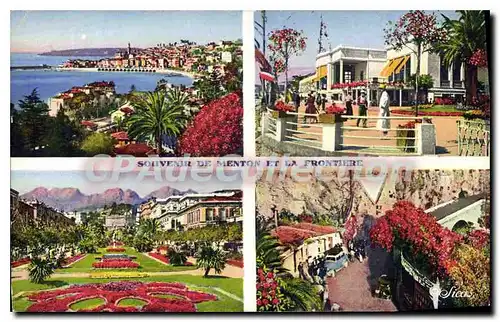 Cartes postales Menton la Ville Les Jardins le Casino Le Poste Frontiere