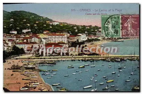 Cartes postales Cannes le Casino et la plage