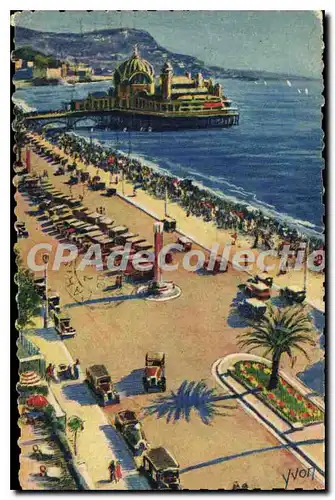 Cartes postales Cote d'Azur Nice Alpes Maritimes Promenade des Anglais et palais de la Jetee