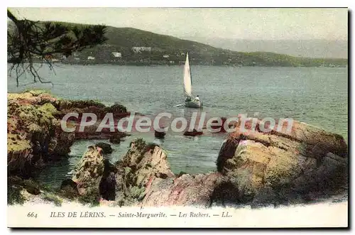 Ansichtskarte AK Iles de Lerins Sainte Marguerite les Rochers