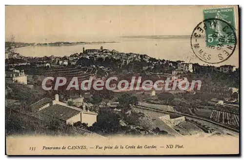 Cartes postales Panorama de Cannes vue prise de la Croix des Gardes