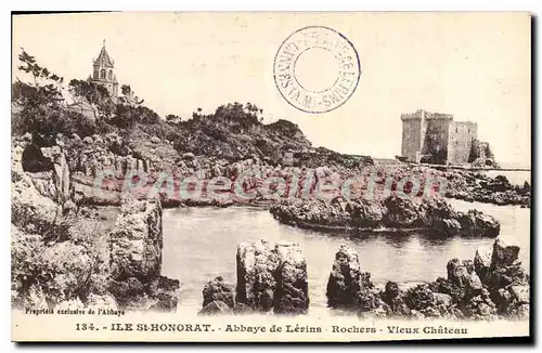 Ansichtskarte AK Ile St Honorat Abbaye de Lerins Rochers Vieux Chateau