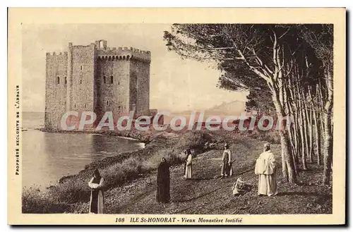 Cartes postales Ile St Honorat Vieux Manastere fortifie