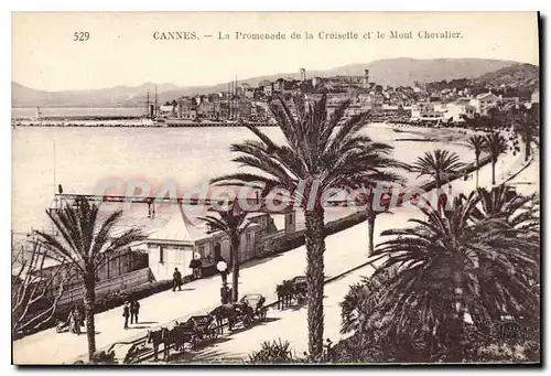 Cartes postales Cannes La Promenade de la Croisette et le Mont Chavelier