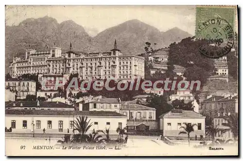 Cartes postales Menton Le Winter Palace Hotel