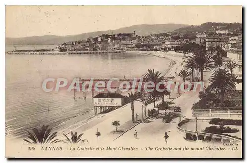 Cartes postales Cannes La Croisette et le Mont Chevalier