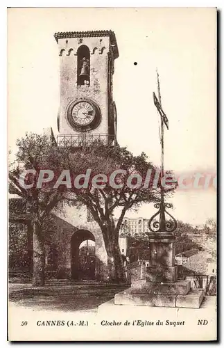 Cartes postales Cannes Clocher de l'Eglise du Suquet