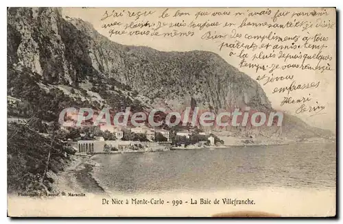 Cartes postales De Nice a Monte Carlo La Baie de Villefranche