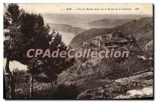 Cartes postales Eze Vue du Rocher prise de la Route de la Corniche