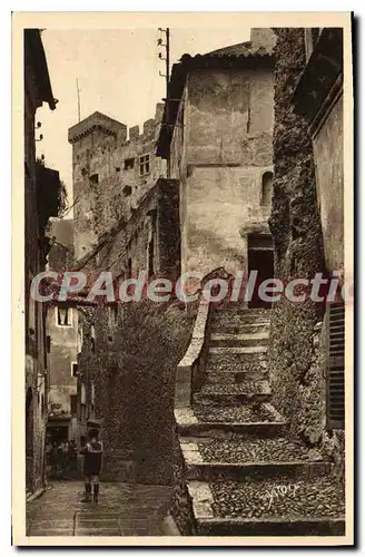 Ansichtskarte AK La Douce France Cote d'Azur Roquebrune Alpes Maritimes Vieille rue dominee par le Fort