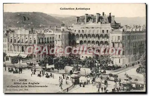 Cartes postales Nice Hotel des Anglais et Cercle de la Mediterranee