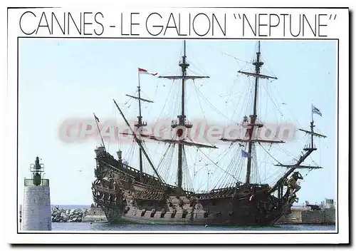 Cartes postales moderne Cote d'Azur French Riveira Cannes la Galio Neptune Vieux Port part de cannes