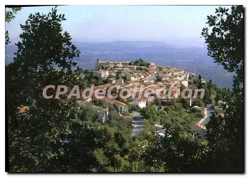 Moderne Karte Cabris Alpes Maritimes Ravissant village provencal dominant Cannes et les Iles de Lerins la Mar