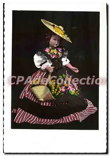 Moderne Karte Poupees des Province de France la Nicoise