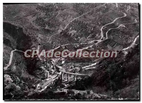 Moderne Karte Pont du Loup Vue generale Vue prise des Lacets de Gourdon