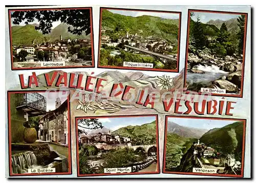 Cartes postales moderne Vallee de la Vesubie Alpes Maritimes LantosqueRoquebilli�re Boll�le Saint Martin Venanson