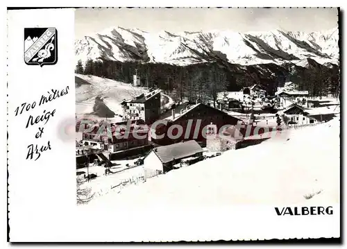 Moderne Karte Valberg (alt 1700 m) Les Alpes Maritimes Vue generale et la Chaine du St Honorat