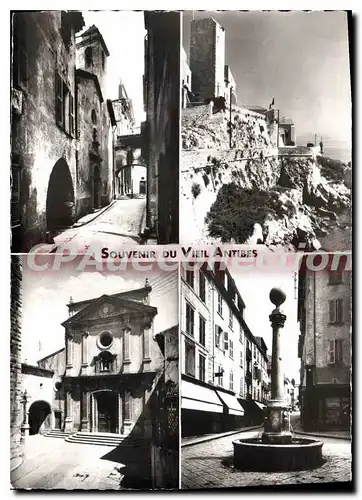 Cartes postales moderne Antibes Rue St Esprit Remparts Eglise Rue de l'Hotel de Ville