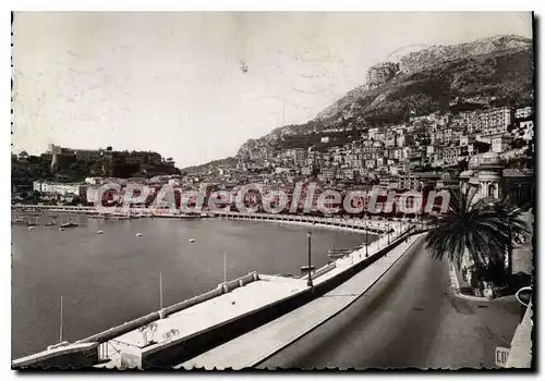 Moderne Karte Principaute de Monaco Vue sur la Condamine et le Palais du Prince