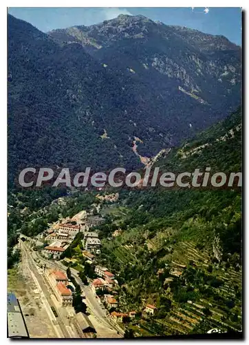 Moderne Karte St Dalmas de Tende (Alpes Maritimes) Vue generale aerienne