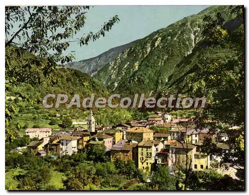 Moderne Karte Saint Sauveur Tinee (A M) AlTITUDE 500 metres Vue generale