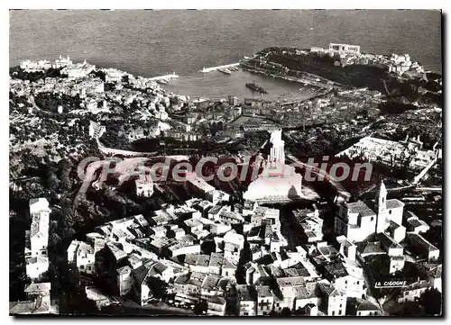 Cartes postales moderne  La Principaute de Monaco (Pilote Operateur R Henrard) Vue generale Au primier plan la Turbie e