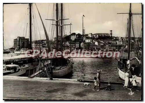 Moderne Karte Cannes Le port et le Mont Chevalier