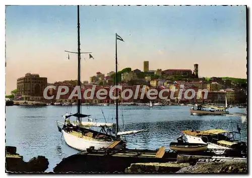 Cartes postales moderne Menton Cannes Le Port et le Mont Chevalier