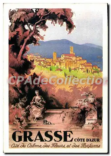 Cartes postales moderne Grasse Cote d'Azur Que du calme des fleurs et des Parfuns