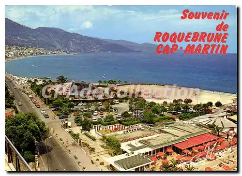 Cartes postales moderne Roquerbrune Cap Martin (Alpes Maritimes) Plages privees et la piscine