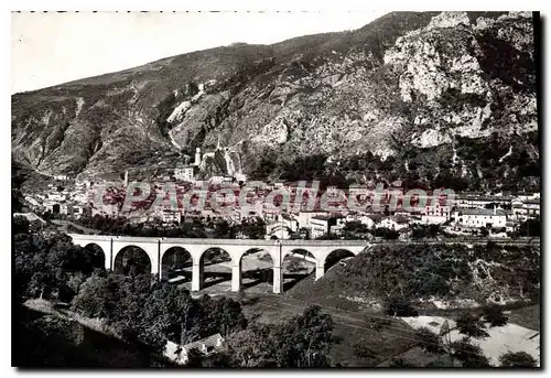 Cartes postales moderne Tende (alt 815m) Les Alpes Maritimes Vue generale et le Viaduc de la Ligne Coni Turin