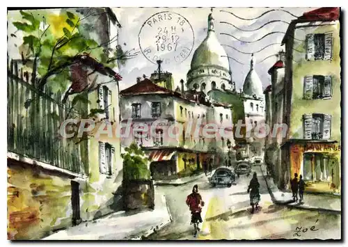 Cartes postales moderne Paris Rue Norvins et Montmartre