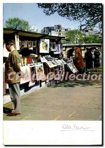 Cartes postales moderne Paris Les Bouquinistes vers le Pont Neuf