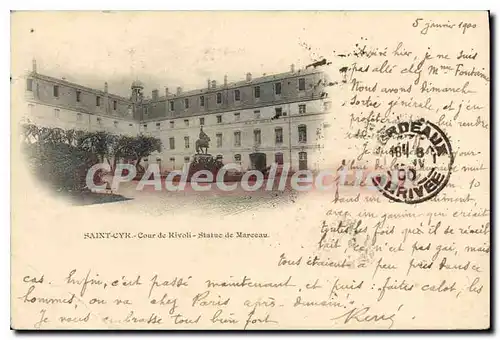 Cartes postales Cyr Saint Cyr Cour de Rivoli Statue de Marceau