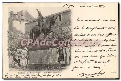 Cartes postales Ecole de Sain Cyr Statue de Marceau