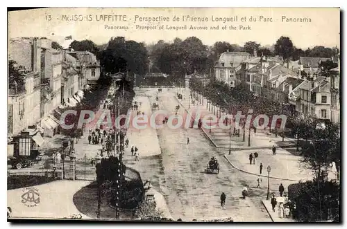 Cartes postales Maisons Laffitte Perspective de l'Avenue Longueil et du Parc Panorama