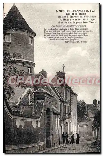 Ansichtskarte AK Montfort L'Amaury (S et O) Rue de la Treille Maison a Tourelle du XVI siecle