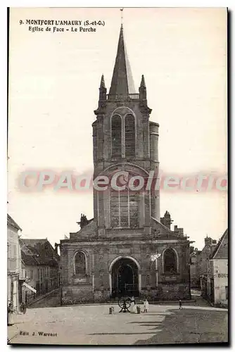 Ansichtskarte AK Montfort L'Amaury (S et O) Eglise de Face Le Perche