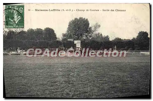 Cartes postales Maisons Laffitte (S et O) Champ de Courses Sortie des Chevaux