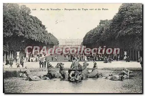 Cartes postales Versailles Parc de Versailles Perspective du Tapis vert et du Palais