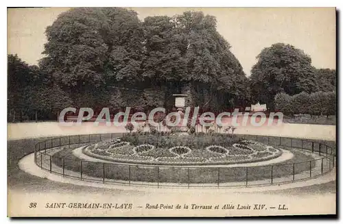 Cartes postales Saint Germain en Laye Rond Point de la Terrasse et Allee Louis XIV