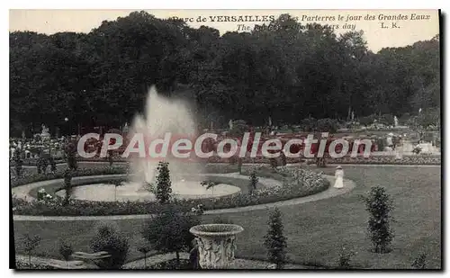 Cartes postales Versailles Parc de Versailles Les Parterres le jour des Grandes Eaux