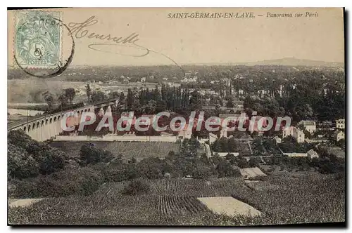 Cartes postales Saint Germain en Laye Panorama sur Paris