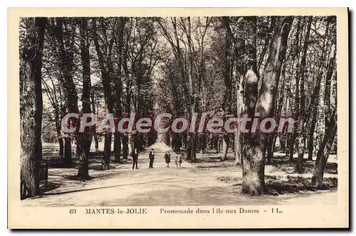 Ansichtskarte AK Mantes La Jolie Promenade dans L'Ile aux Dames